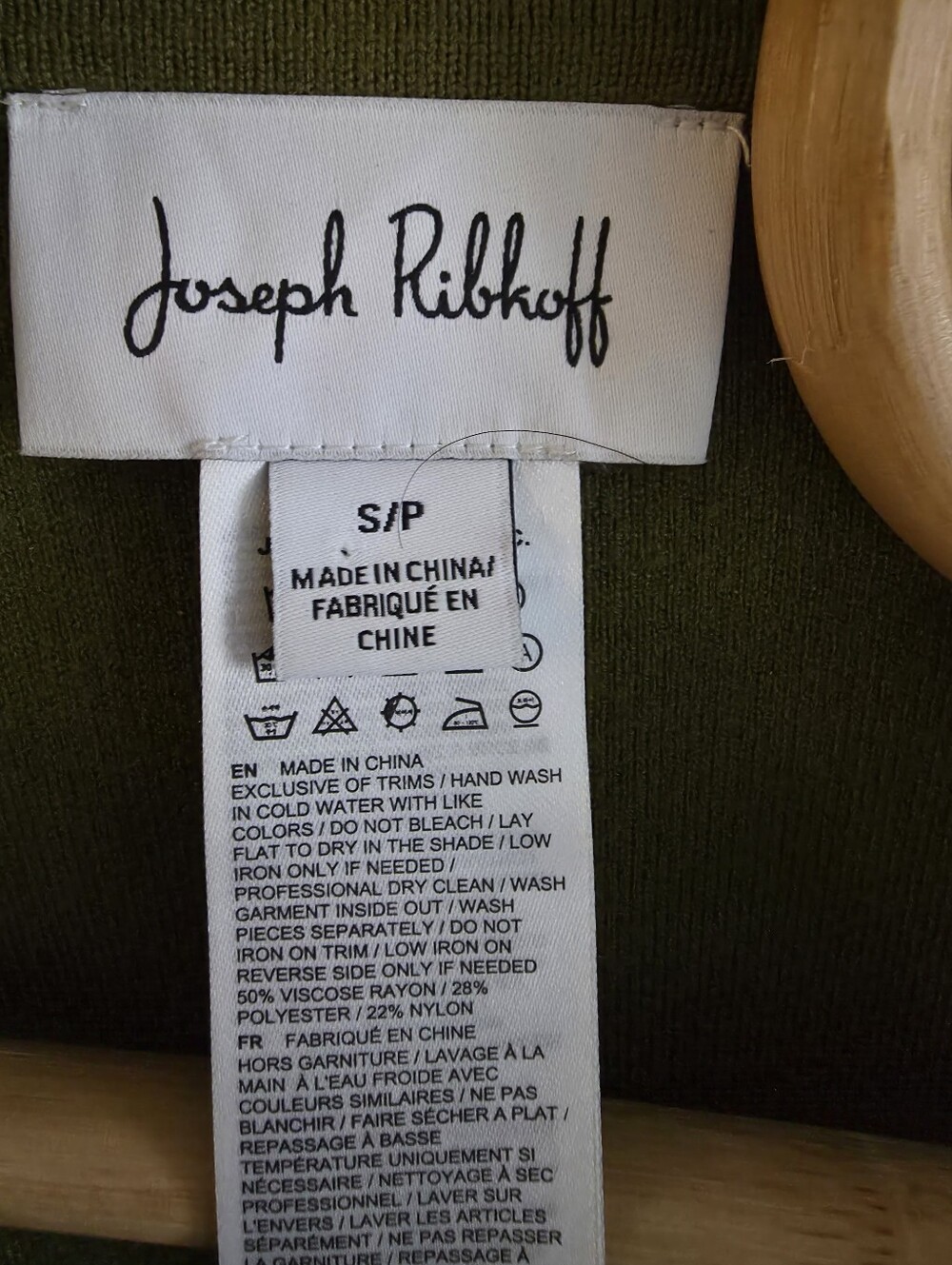 Joseph Ribkoff Olive Green, Gold Buttons, Size Small Mid Sleeve Wide. - Picture 4 of 5